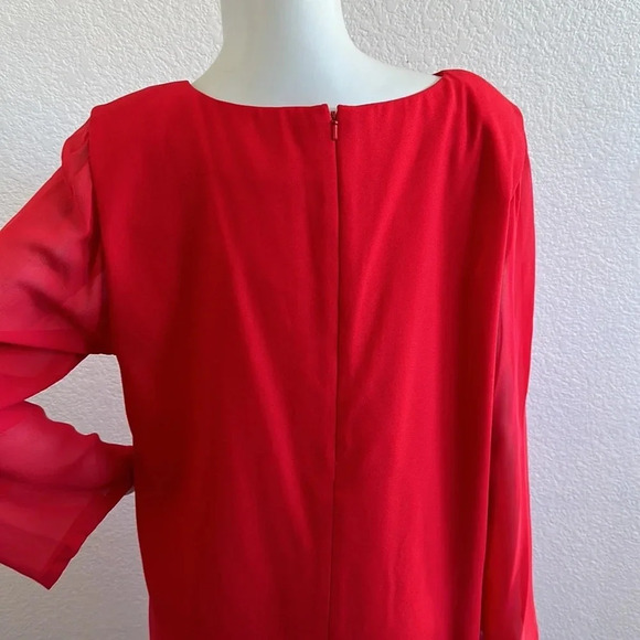 Bill Blass for Neiman Marcus vintage red dress size 12 - Picture 6 of 10